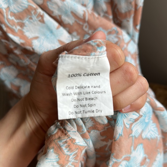 Hannah artwear skirt floral pattern orange blue - Picture 4 of 5